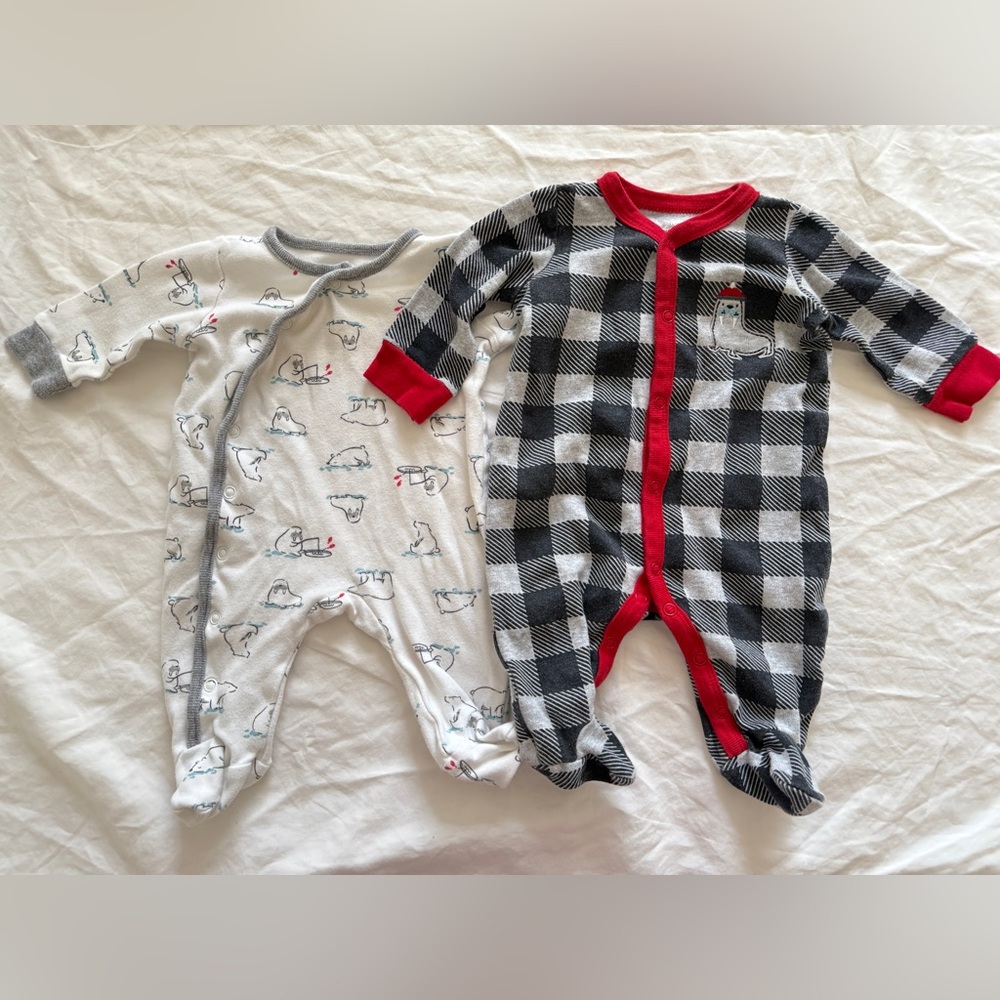 Koala Baby Romper Infant Newborn Jumpsuit Onesie Footie 0-3 Months Set (2 PCS)